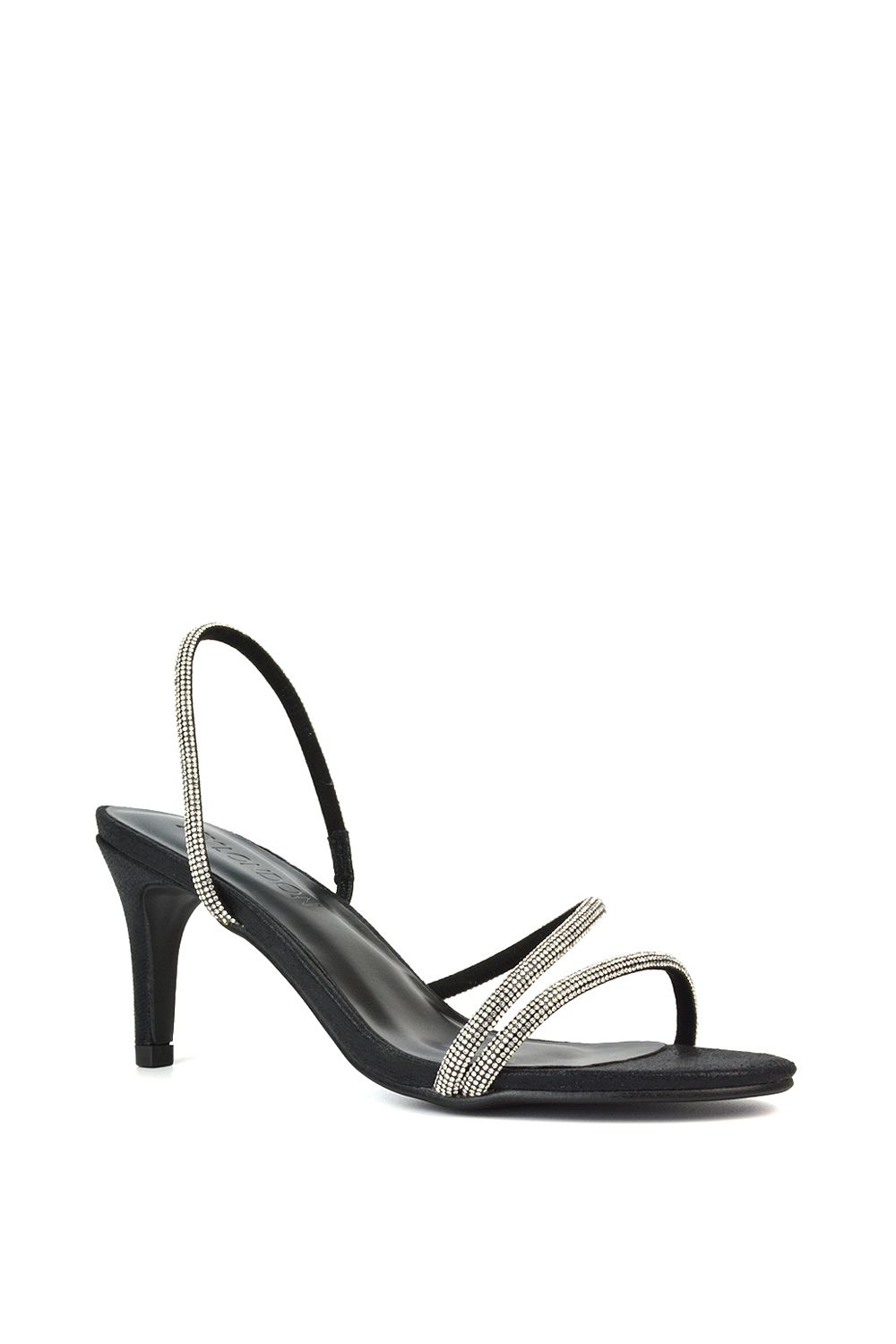 XY London Polly' Slingback Strappy Diamante Stiletto High Heel Sandals