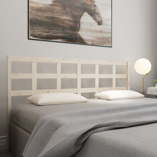 NNEVL Bed Headboard 185.5x4x100 cm Solid Wood Pine