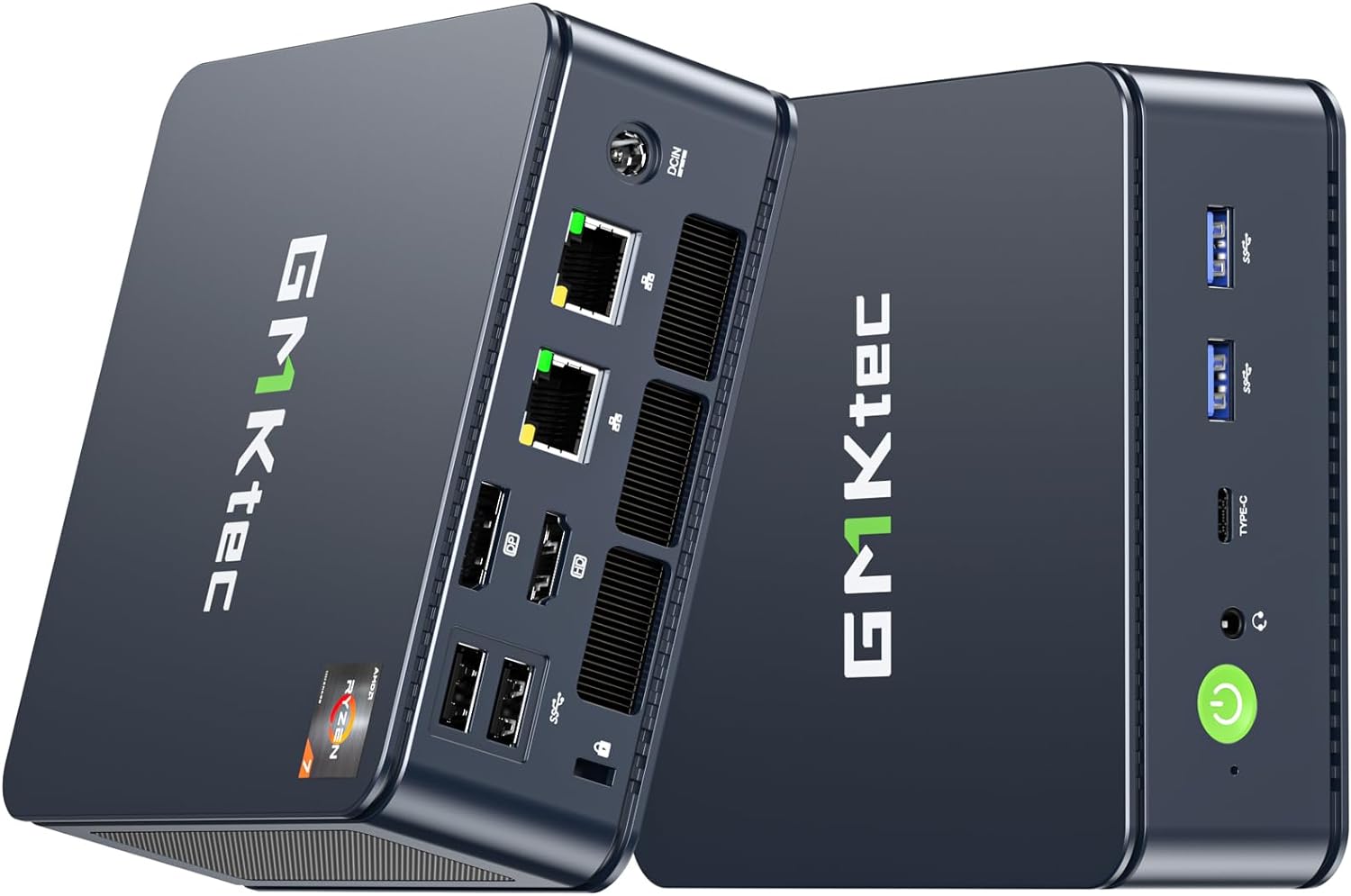 GMKtec M5 Plus Gaming Mini PC Ryzen 7 5825U (Upgraded 7430U)  32GB RAM 1TB SSD Dual NIC LAN 2.5GbE Desktop Computers Office Home  Triple 4K Display  WiFi 6E  USB3.2  USB-C  BT 5.2  DP  HDMI