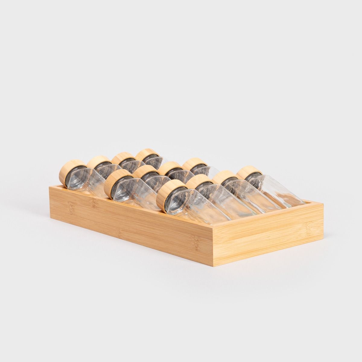 Zestaw przyprawników FORCINA w bambusowym pudełku 12 x 110 ml