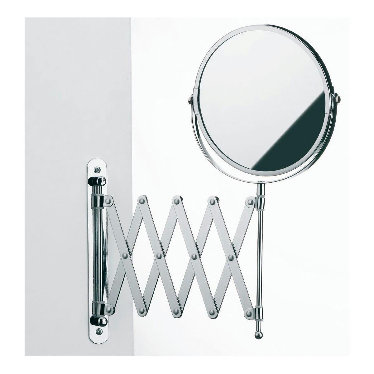 AVITA - Miroir mural grossissant x5 double face sur bras extensible