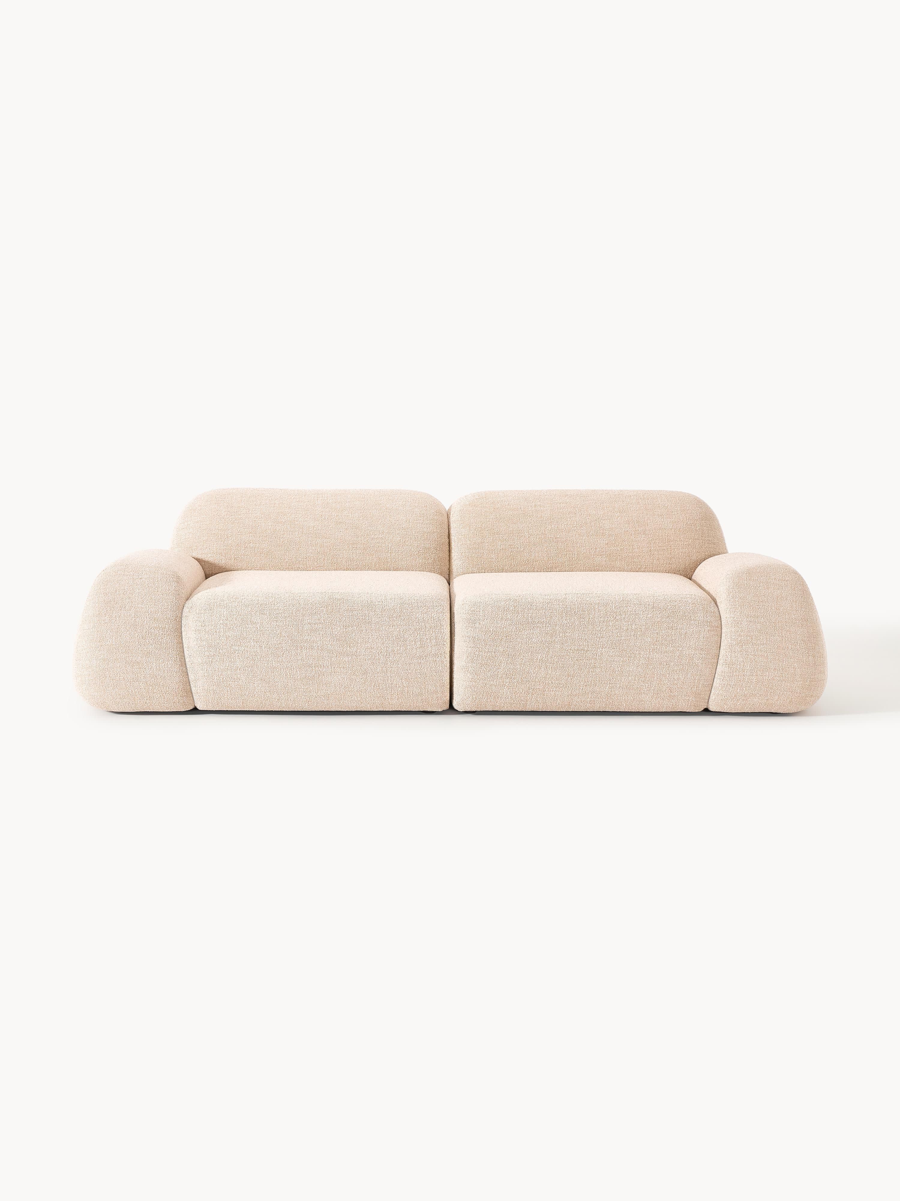Modulares Bouclé-Sofa Wolke (3-Sitzer)