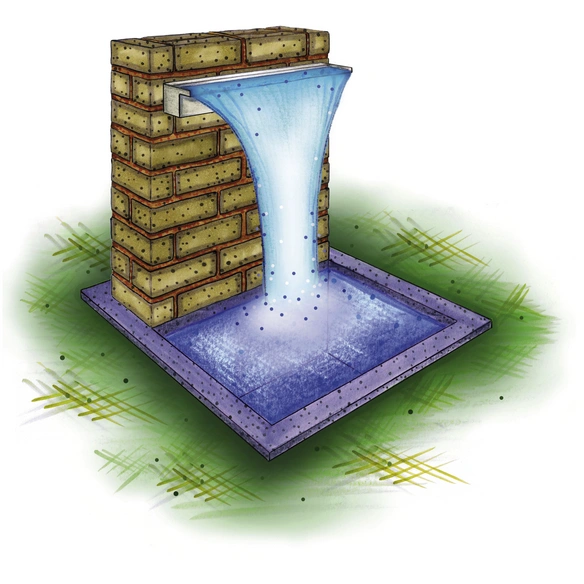 Wasserfall »90«, (BxH): 10 x 12,6 cm, edelstahlfarben