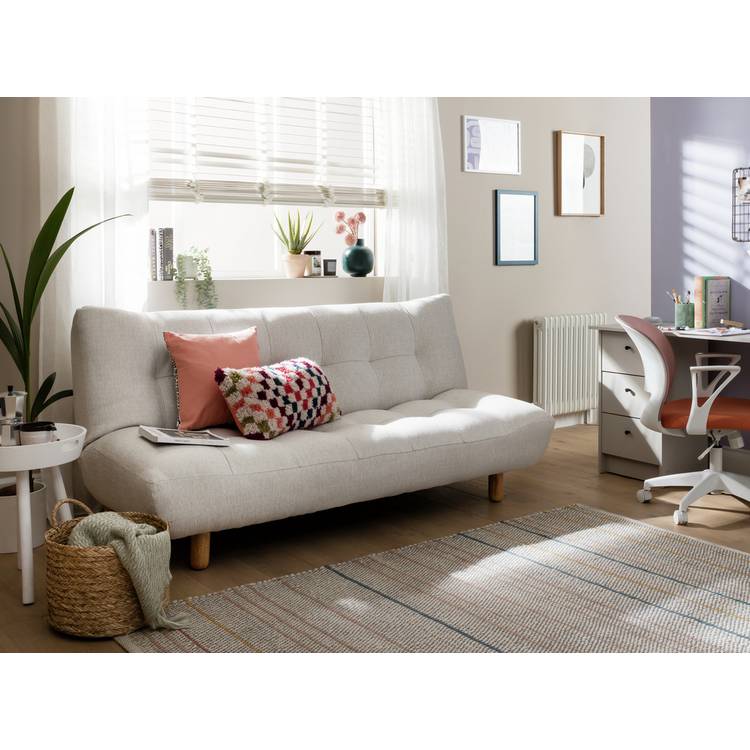 Habitat Kota 3 Seater Boucle Clic Clac Sofa Bed - Cream