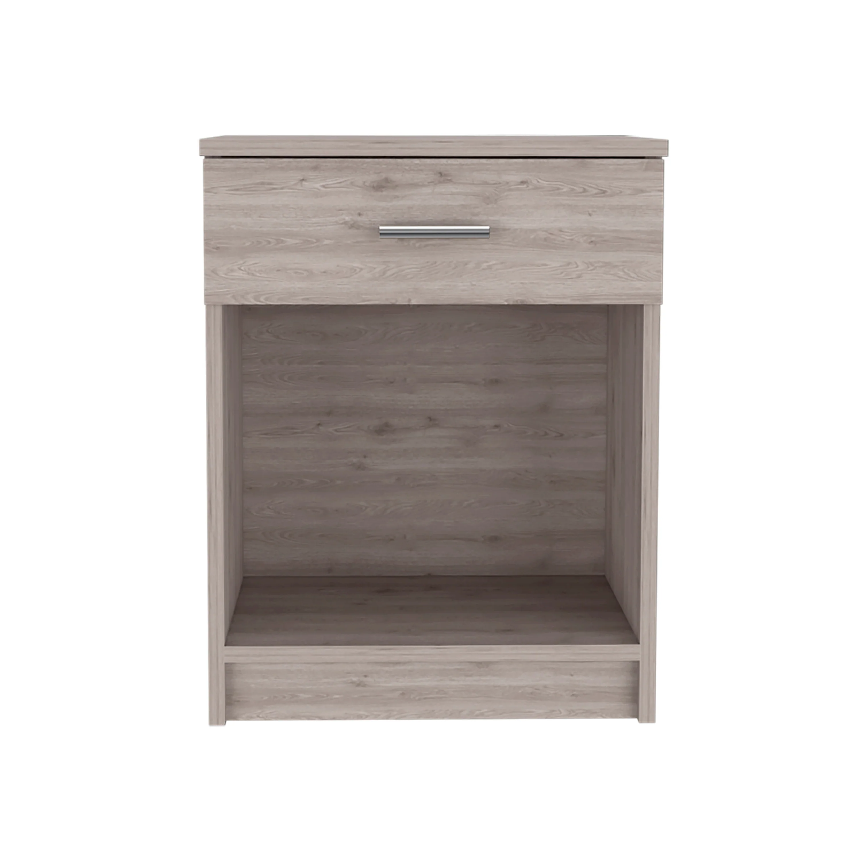 FM Furniture Pictor Nightstand with One Drawer, Lower Shelf, and Superior Top