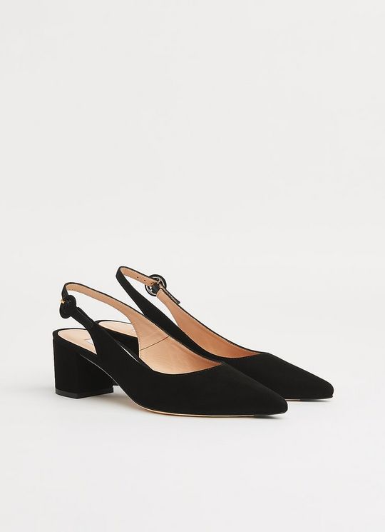 Ada Black Suede Courts