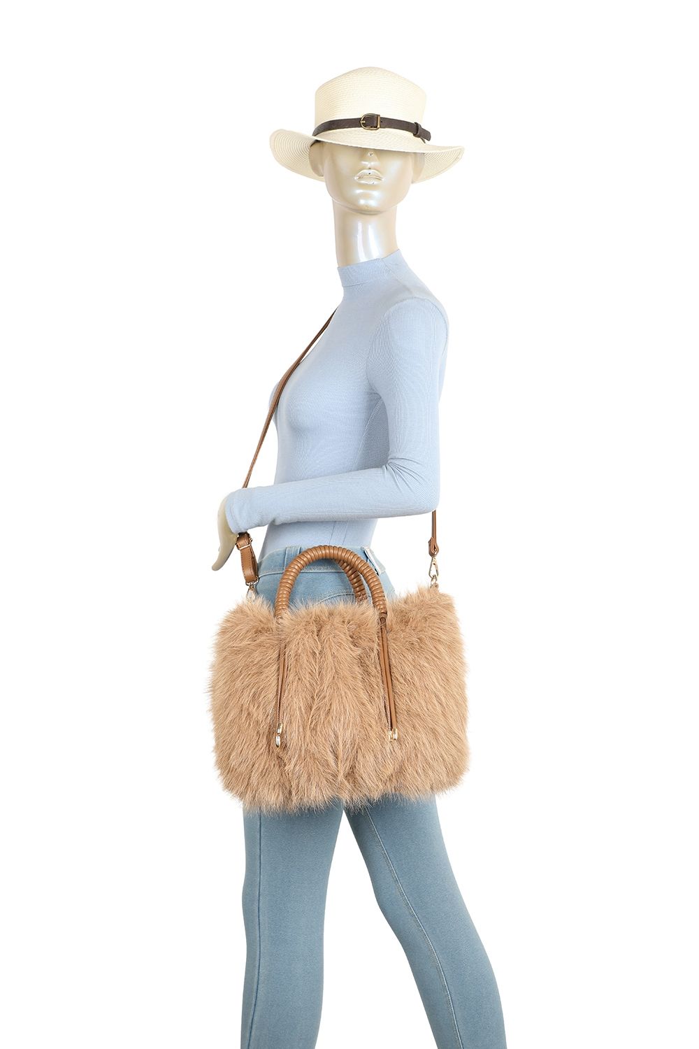 Fontanella Fashion Avelyn Sparkling Fluffy Top Handle Crossbody Bag