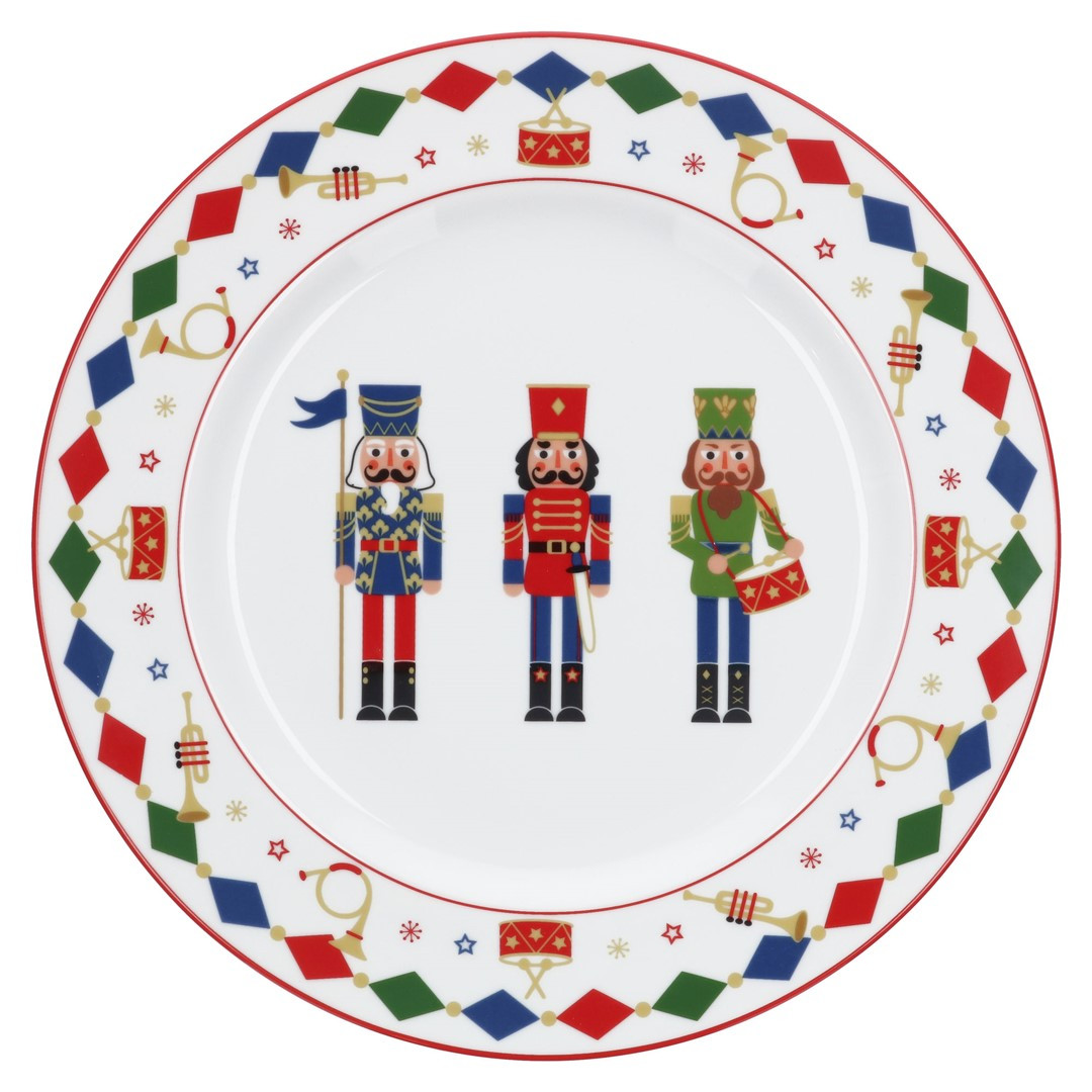 Taca okrągła do serwowania The Christmas Band - Biały, 31 cm