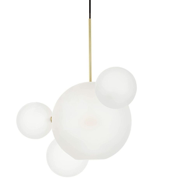 MOOSEE lampa wisząca CAPRI LINE 3 złota/ biała - 180 LED/aluminium/szkło