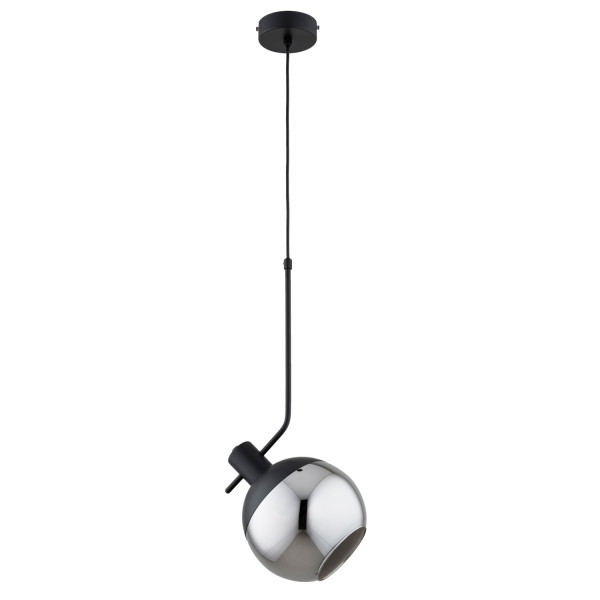 Lampa wisząca czarna VELTO 1xE27x15W wym: 90x20x20 cm Alfa