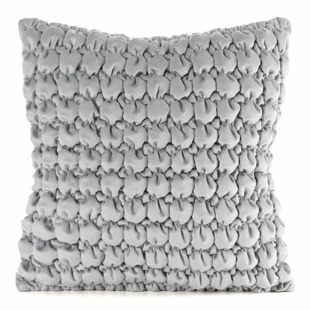Poszewka dekoracyjna VELVET 3D 45x45 cm srebrna