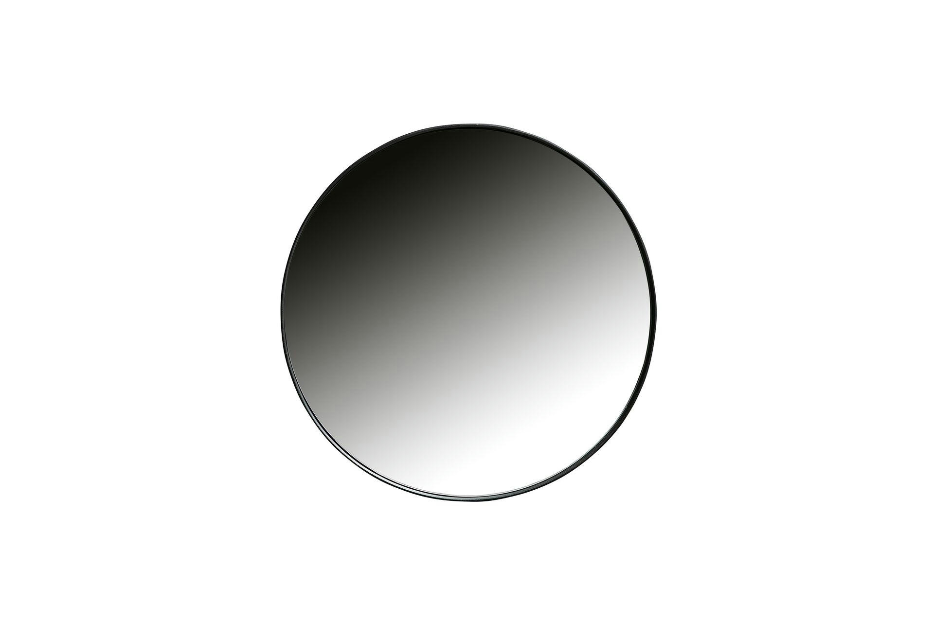 DOUTZEN - Petit miroir rond en métal noir