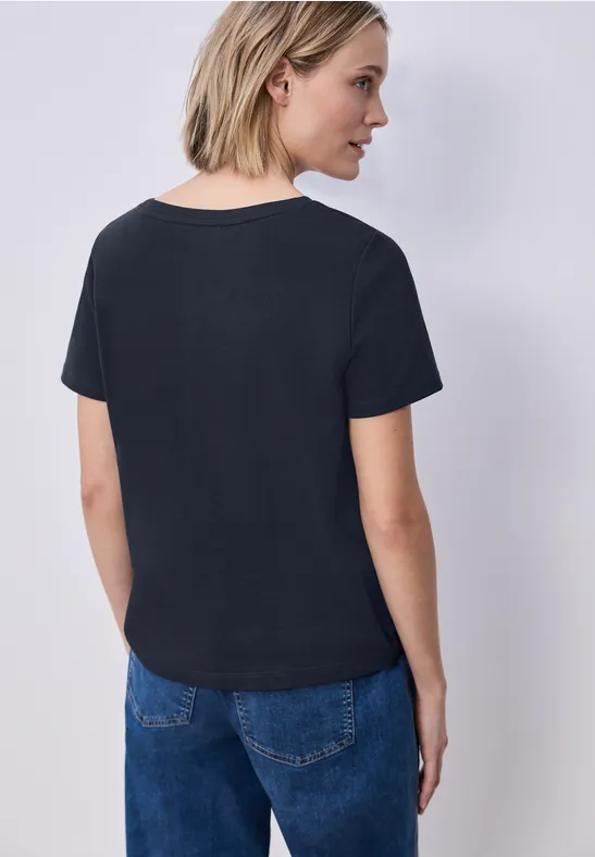 Basic T-Shirt aus reiner Baumwolle