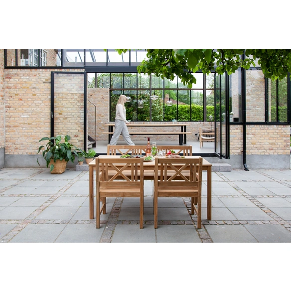 Gartenstuhl »Rosenborg«, BxHxT: 59 x 89 x 59 cm, Teakholz, braun