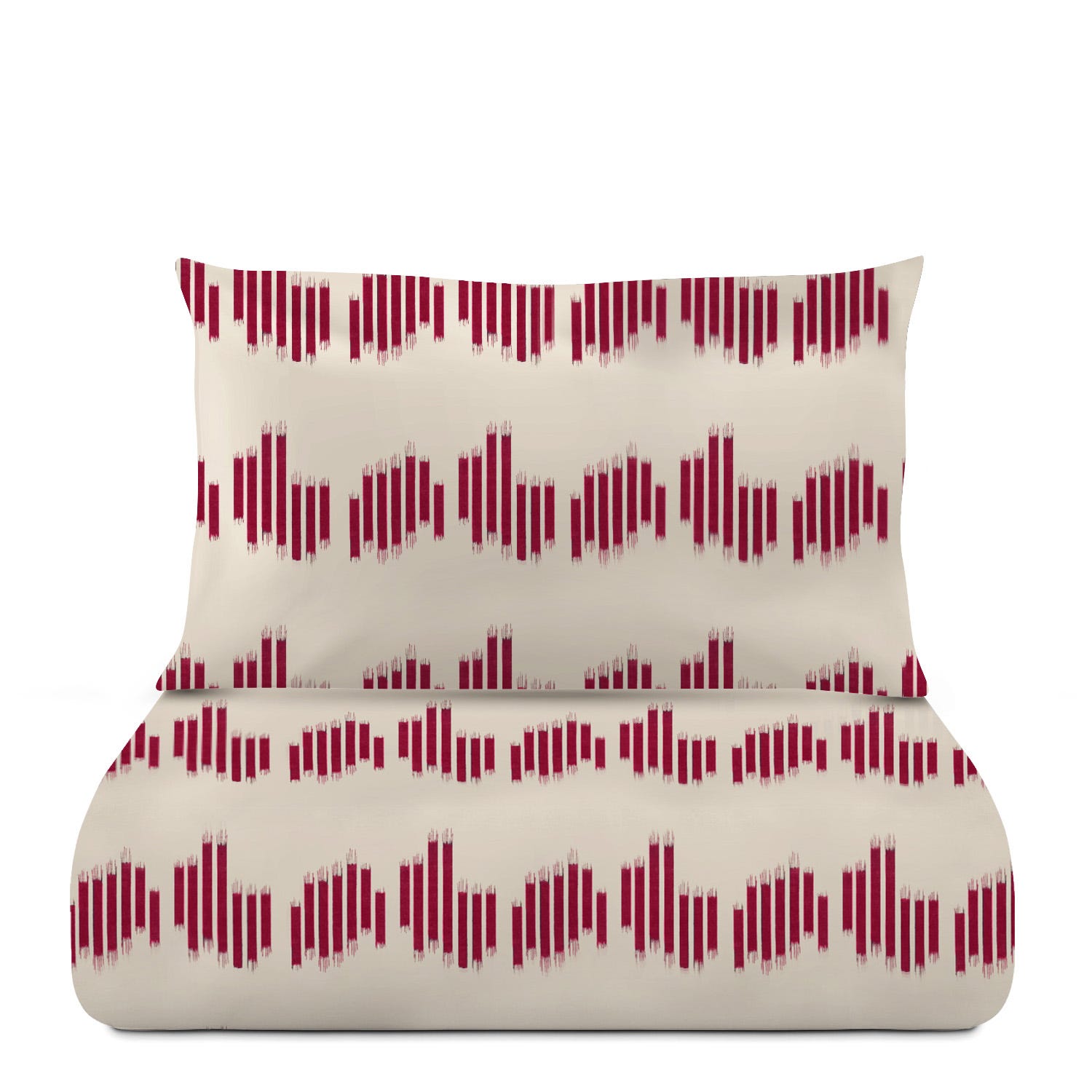 Parure copripiumino singolo geometrico bordeaux
