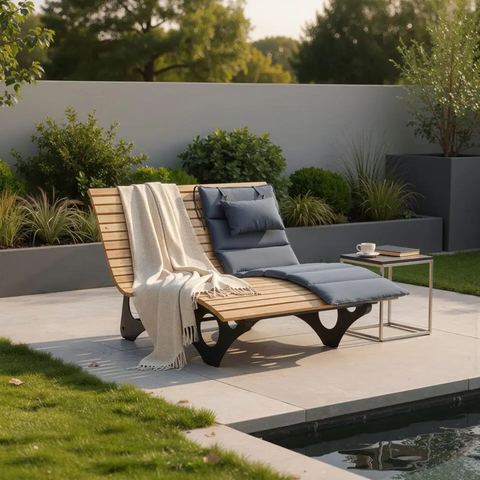 HOME DELUXE golfhouten ligstoel TAIGA incl. kussen Aantal: 1