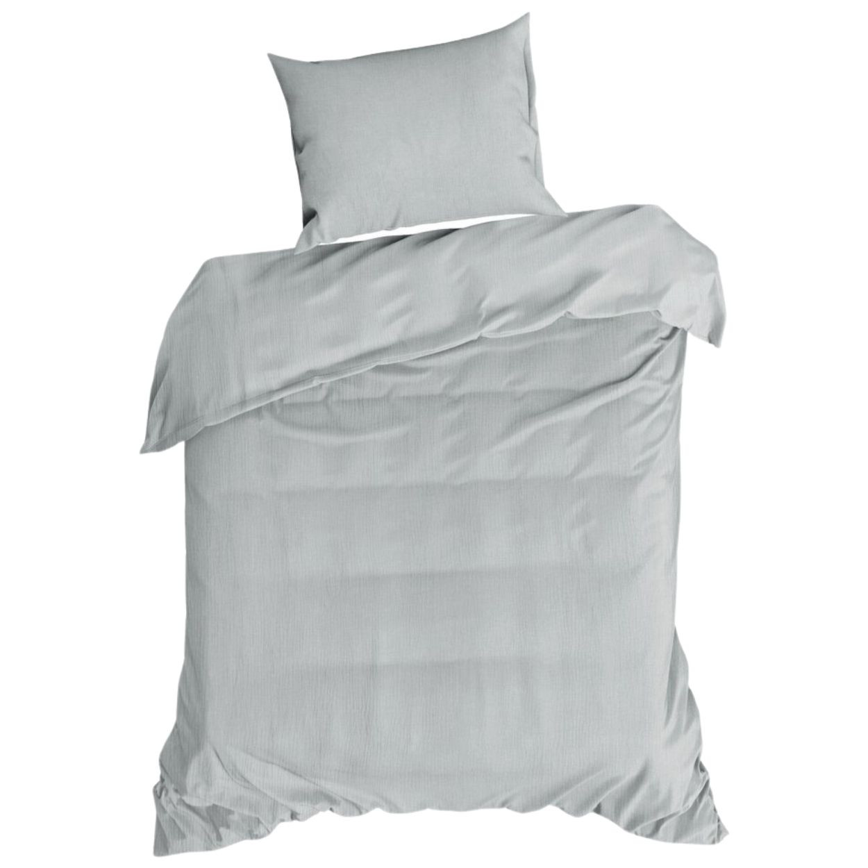 Komplet pościeli muślinowej 100% bawełna srebrny 140x200 poszewka 70x80