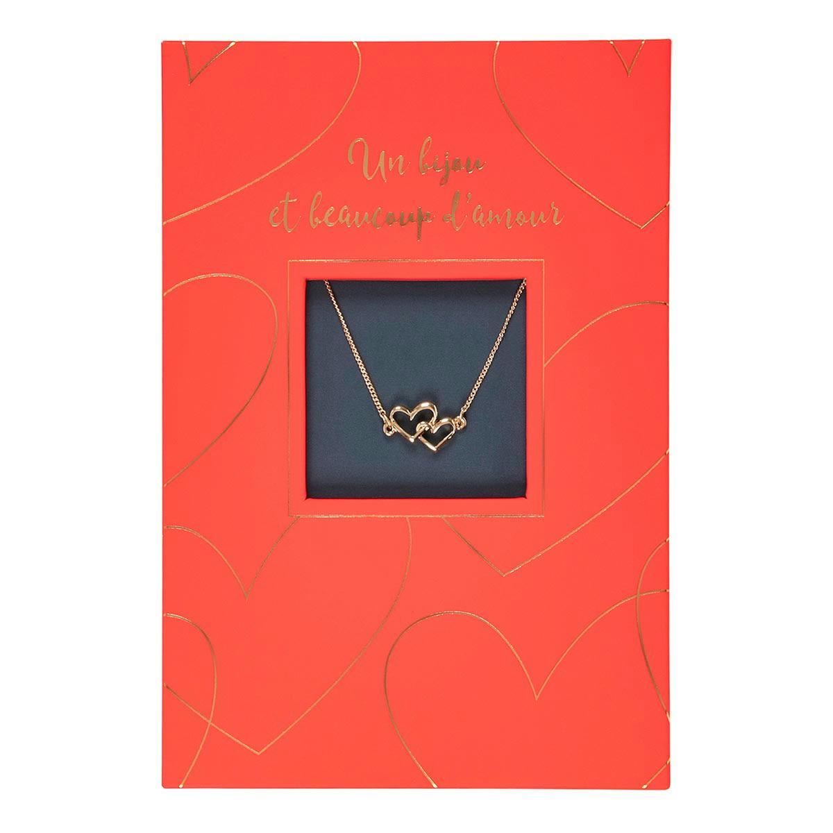 - Carte Bijou - Collier Cœurs Entrelacés