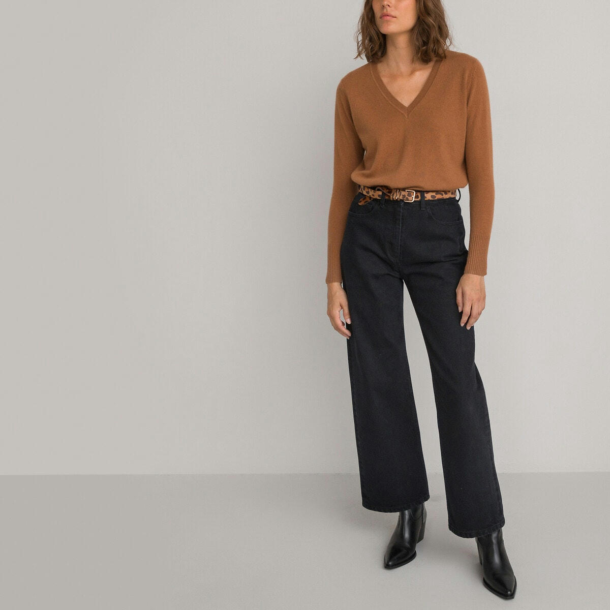 Pull encolure v en fine maille cachemire