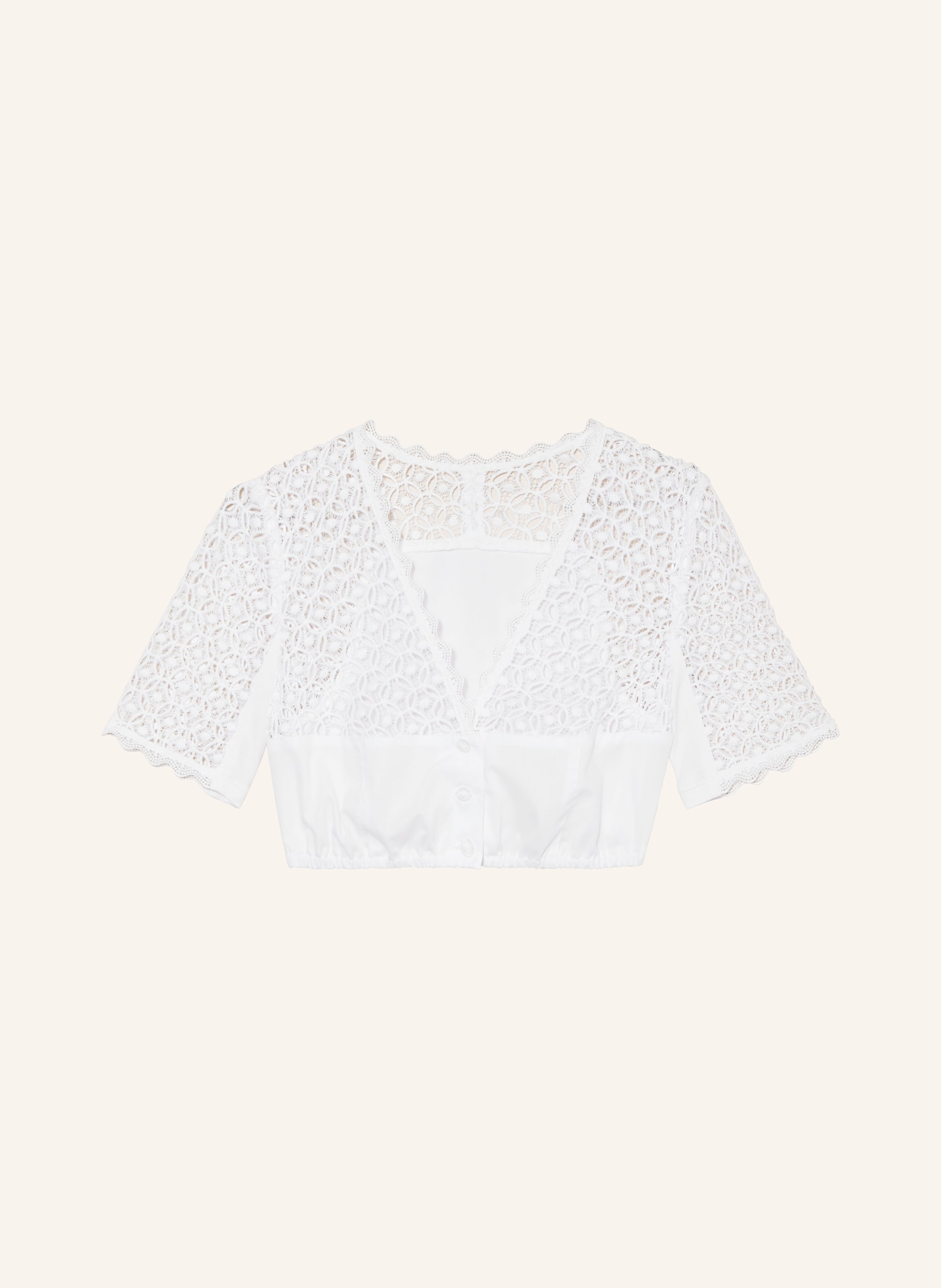 WALDORFF Dirndlbluse mit Spitze