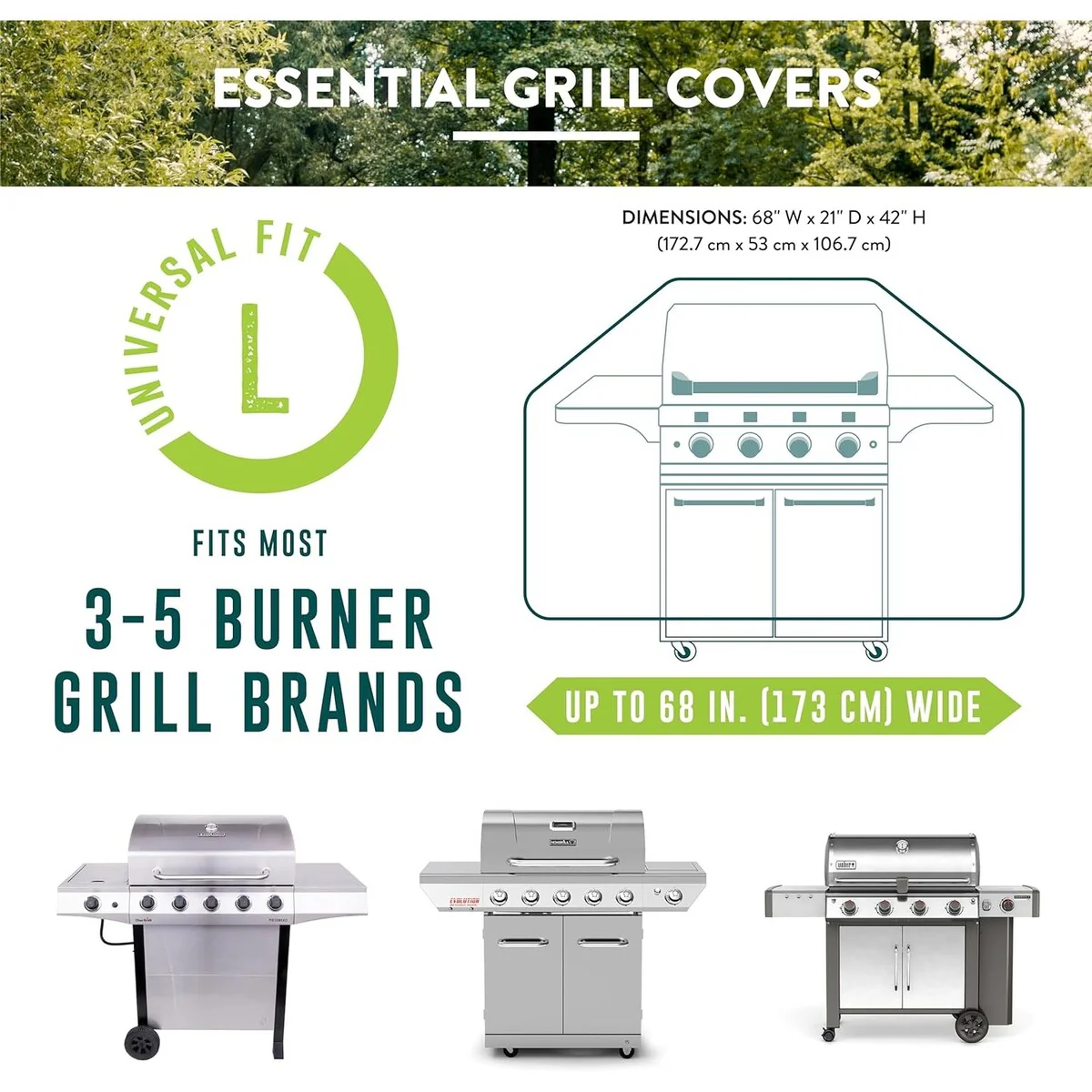 Patio Companion Essential BBQ Grill Cover Heavy Duty Material