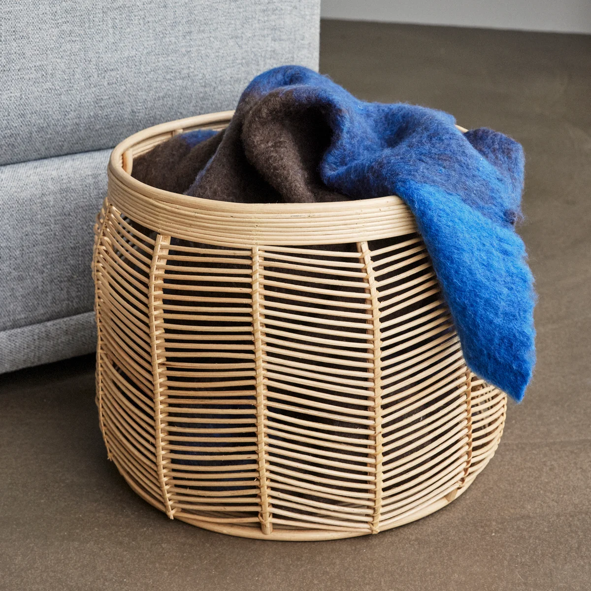 Hübsch Interior - Luna Aufbewahrungskorb, Rattan natur (2er-Set)