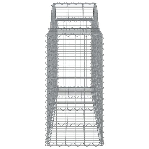 NNEVL Arched Gabion Baskets 2 pcs 200x50x80/100 cm Galvanised Iron