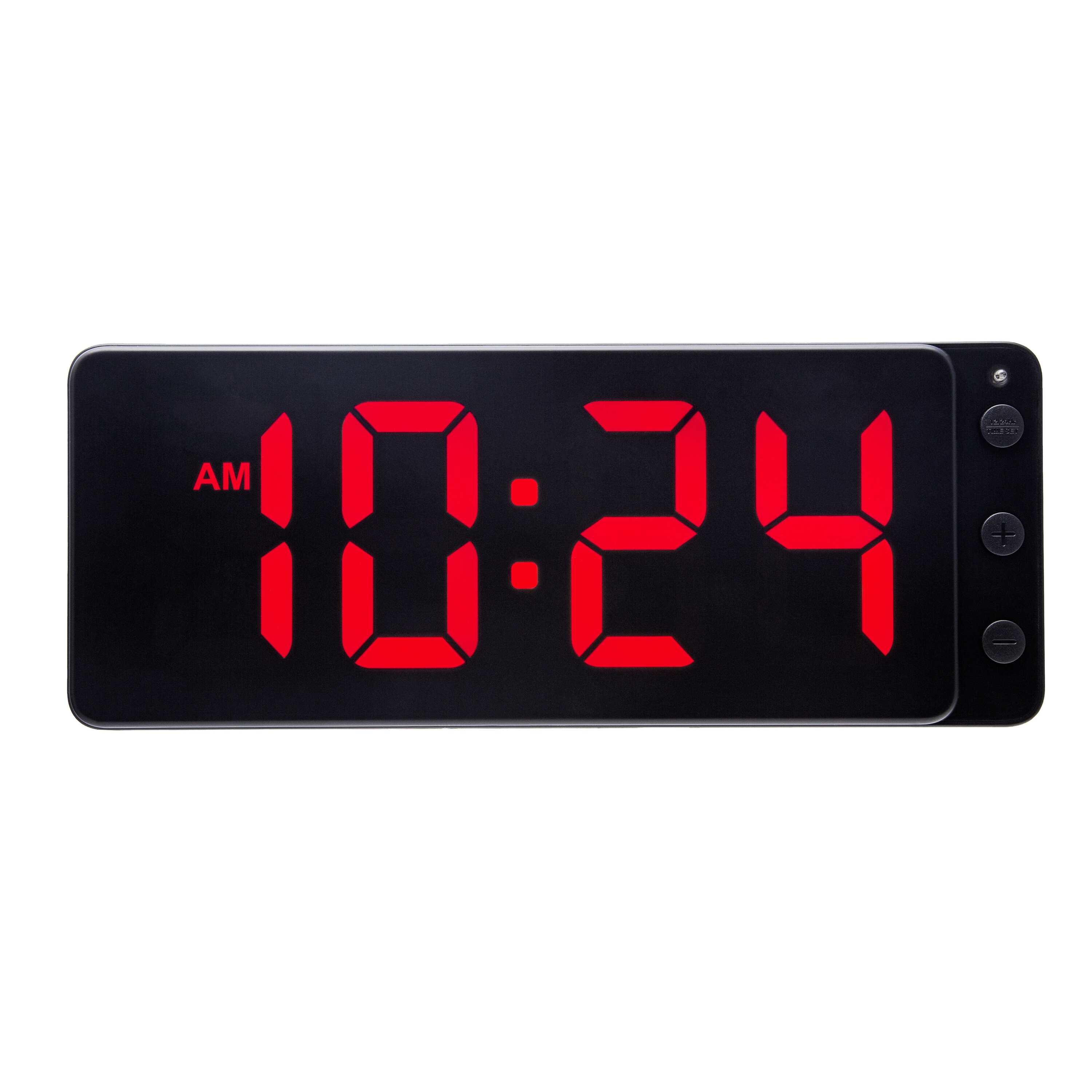 NeXtime - Tafel Wandklok 27.2x10.8x3cm - LED - Rood - ABS - NeXtime