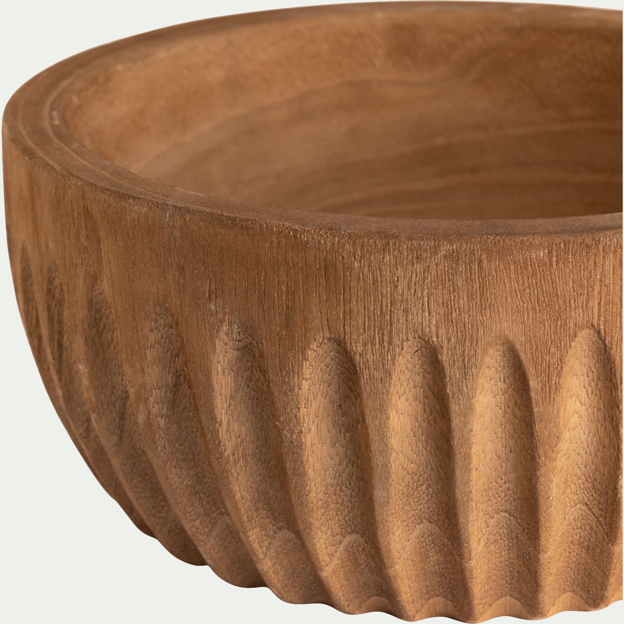 PIDOLA - Coupe ronde en bois de paulownia D22cm - naturel