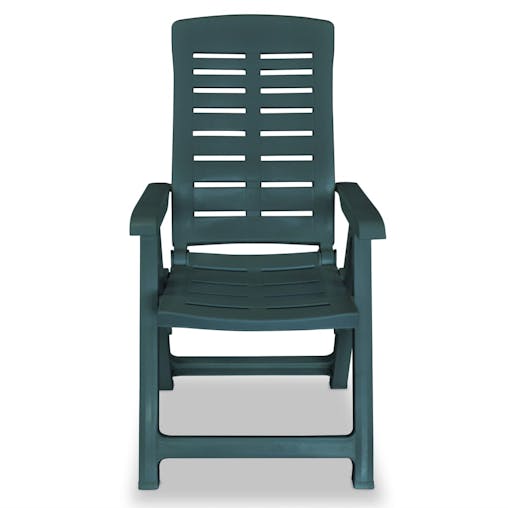 NNEVL Reclining Garden Chairs 6 pcs Plastic Green