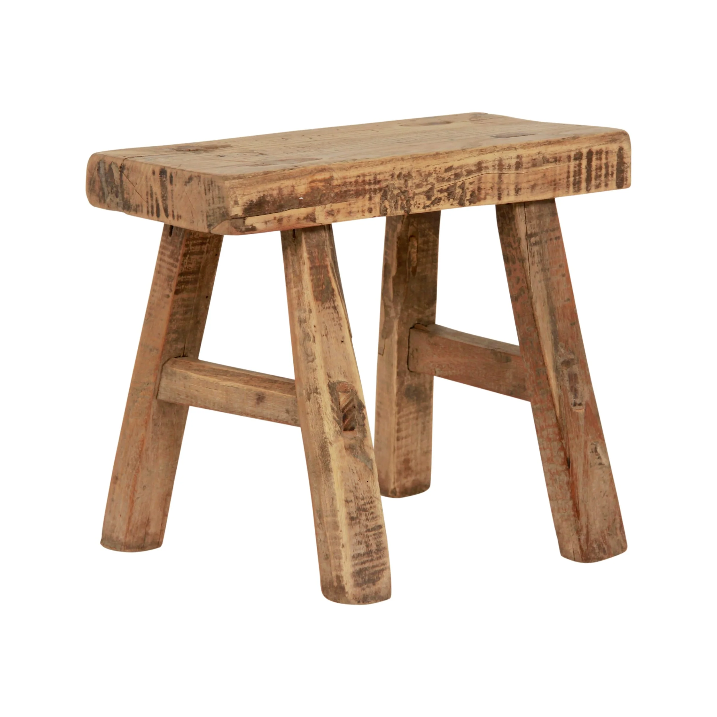 Artissance 11 in. W Rectangular Natural Wood Vintage Mini Stool - 11 W x 5 L x 9 H