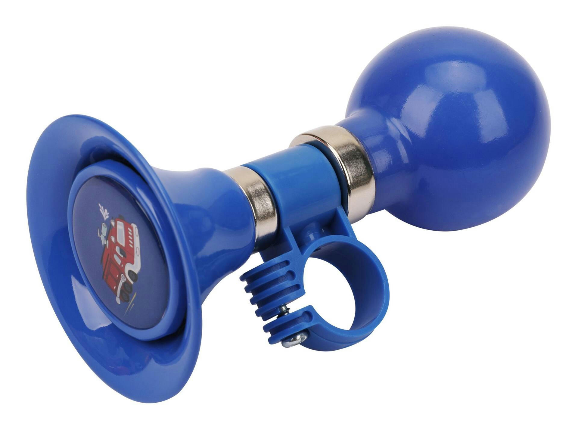 Supercycle Firetruck Kids' Handlebar Bike Bell Horn For Bicycles, Trikes & Scooters, Loud Ring, Blue