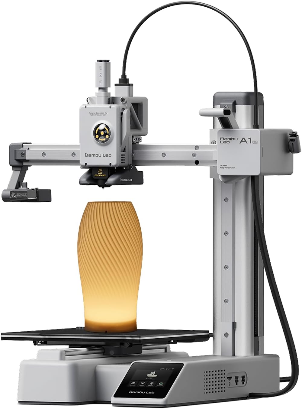 Bambu Lab A1 mini 3D Printer + LED Lamp Kit, Set Up in 20 Mins, High Speed & Precision, Full-Auto Calibration & Active Flow Rate Compensation, ≤48 dB Quiet FDM 3D Printers