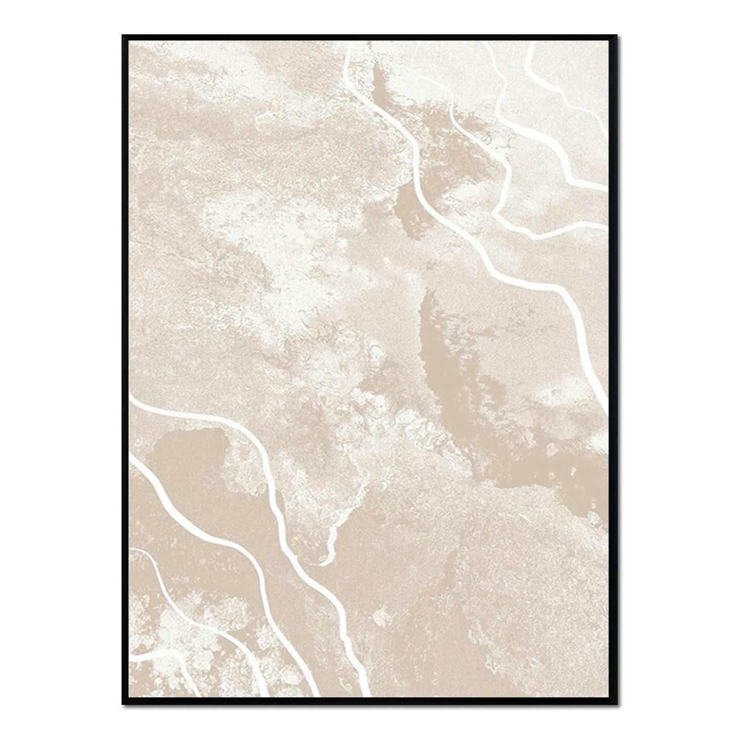 MINIMALISMO - Affiche avec cadre noir -  lignes minimalistes - 50x70