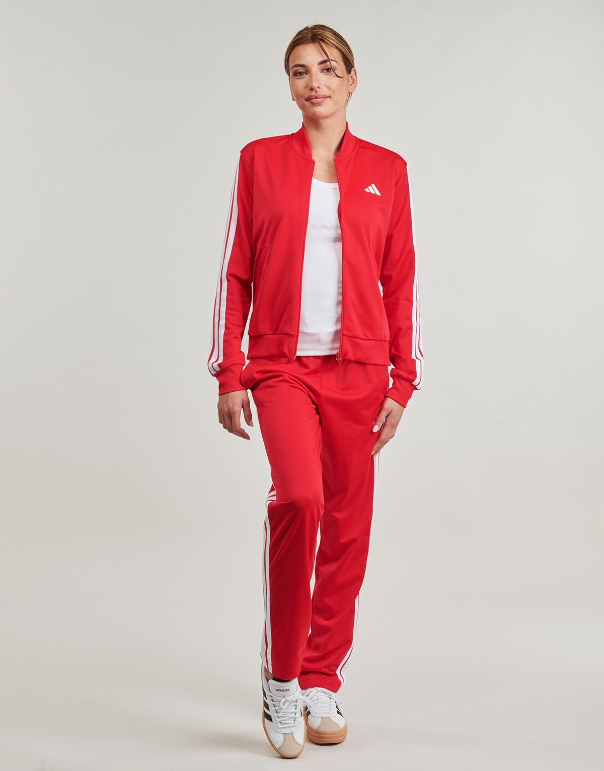 adidas - Essentials 3-Stripes Track Suit - Red