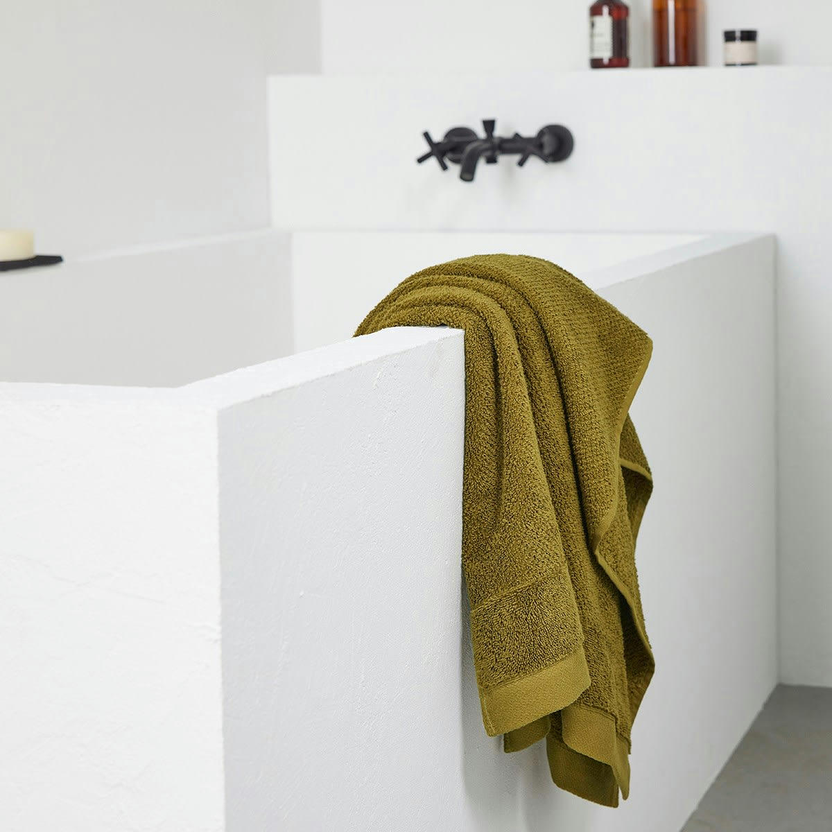BIO ORGANIC - Serviette de bain uni en Coton Bronze 50x90 cm