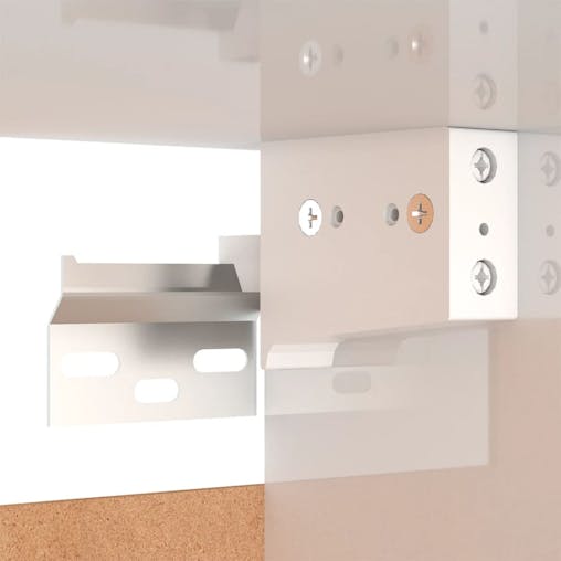 NNEVL Bedside Cabinet High Gloss White 30.5x30x30 cm Chipboard