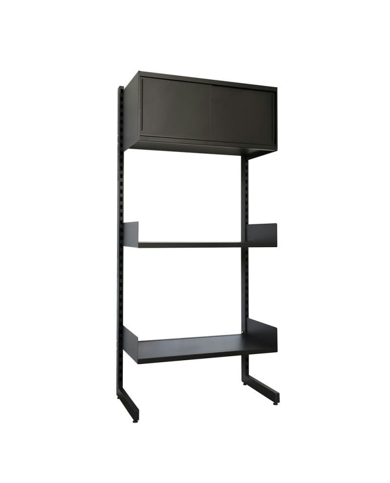 MOK - Dressing ouvert modulable en métal noir & autoportant - Noir