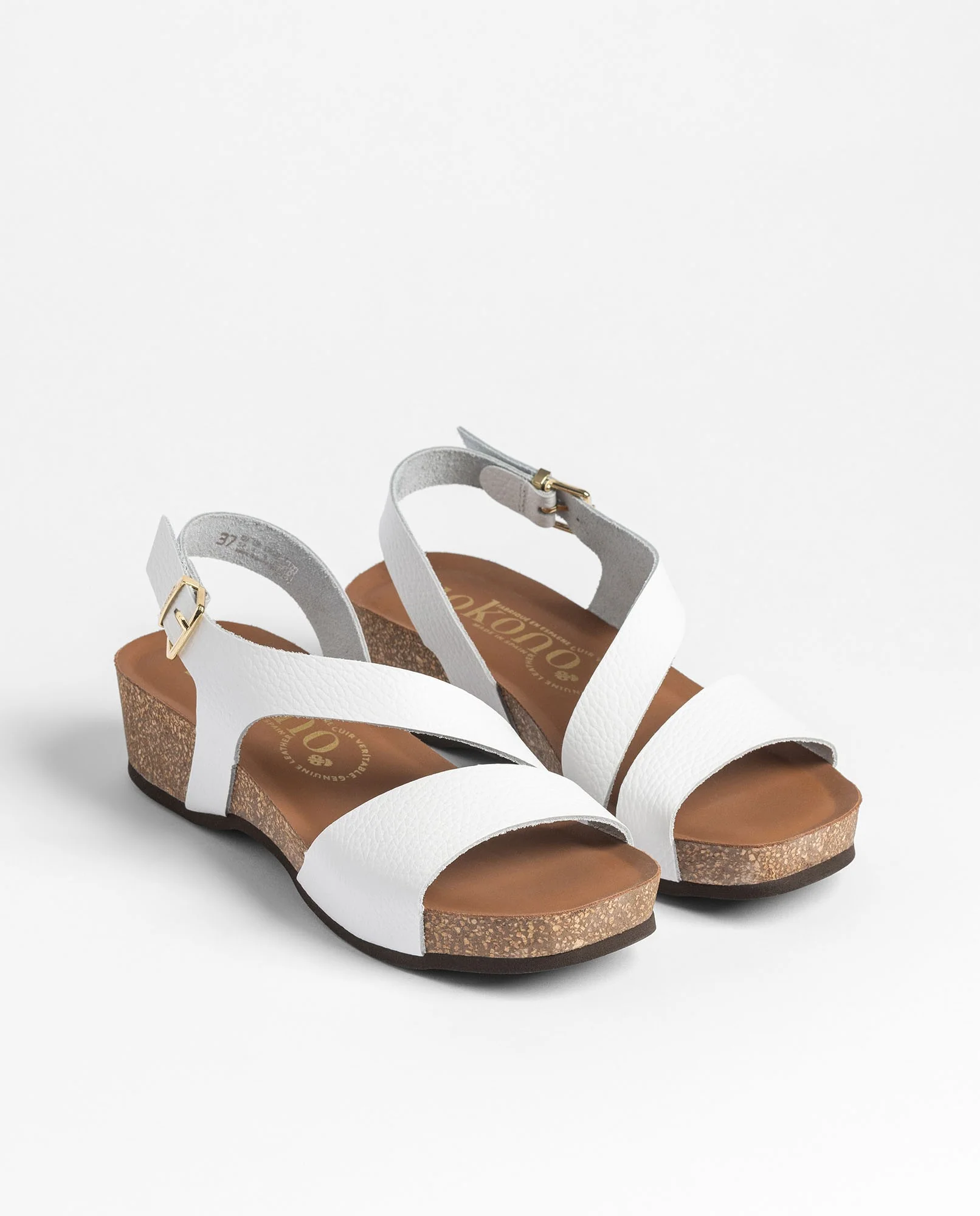 Sandalia cuña BOGO-264 blanco