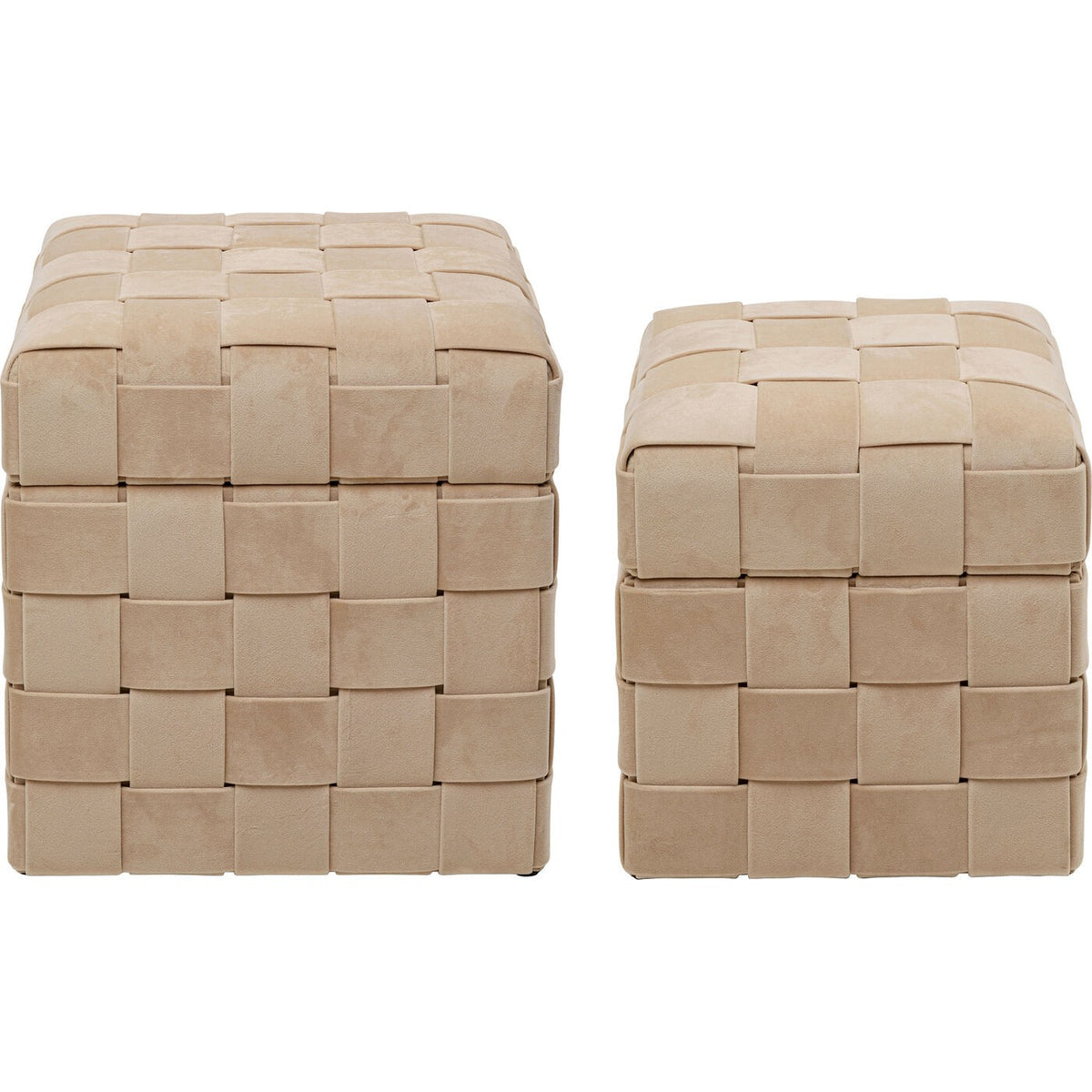 Kare Design Borst Kruk Weave beige (2/Set)