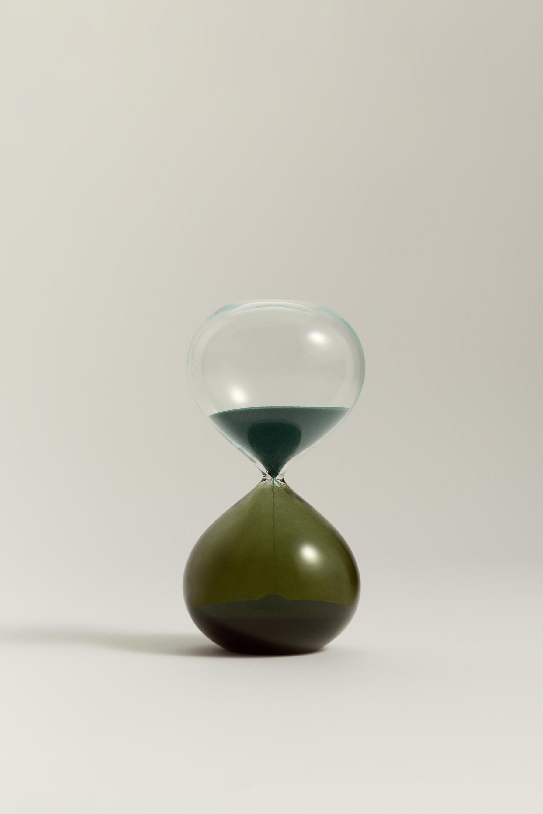 Reloj arena vidrio 18 x 9 cm