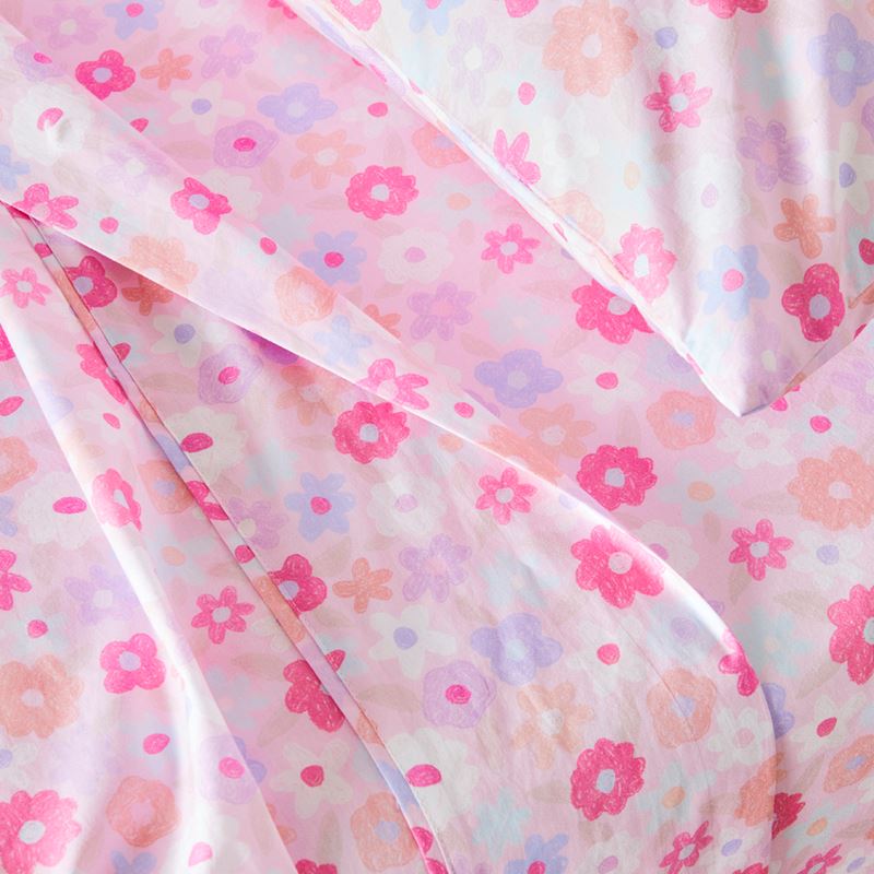 Stella Pink Floral Sheet Set