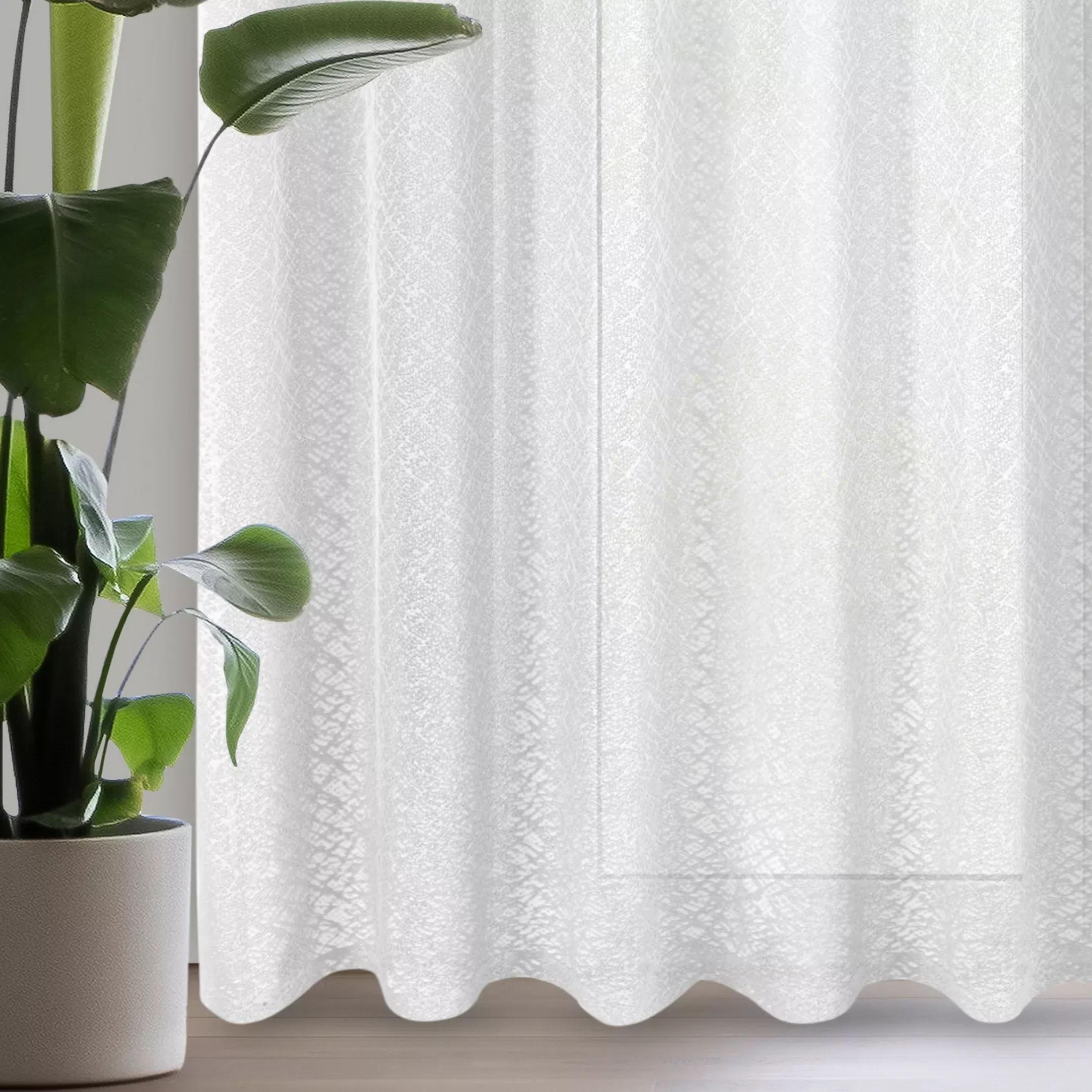Firana biała z siateczki 300x250 cm przelotka - MIRIEL