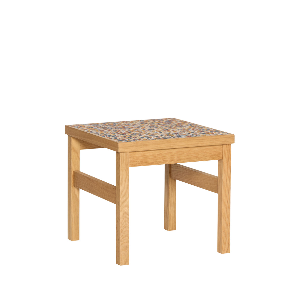 Hübsch bijzettafel Confetti - mdf/oak veneer/oak wood - 40x40xh38cm