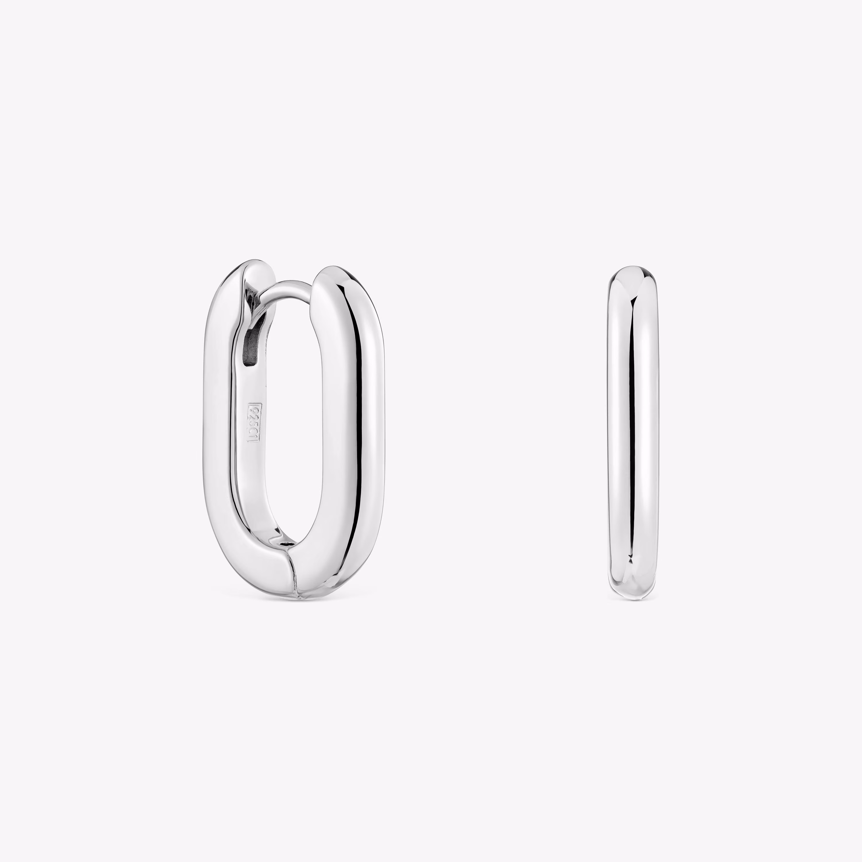 Pendientes aro cortos de plata 18,2 mm Basicos