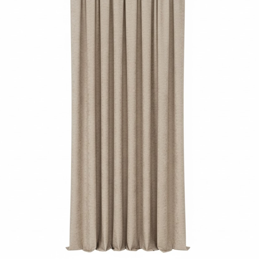 Zasłona welwetowa SOFT 140x260 cm chłodna beżowa na przelotkach