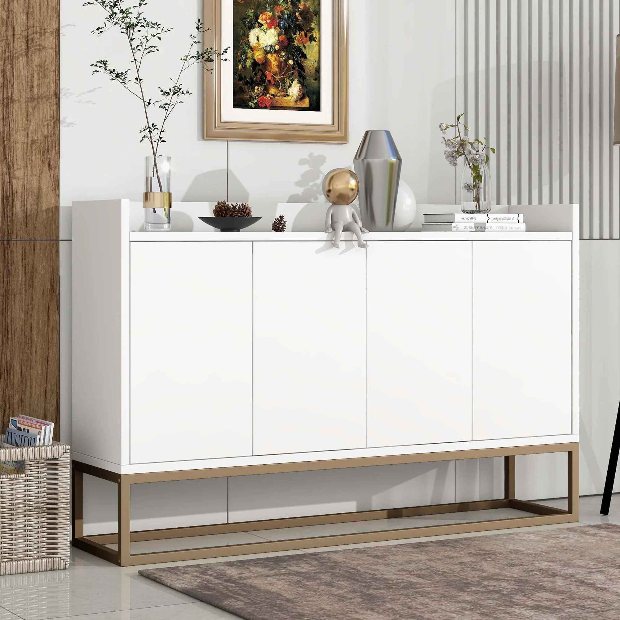 Modern Sideboard Elegant Buffet Cabinet with Large Storage