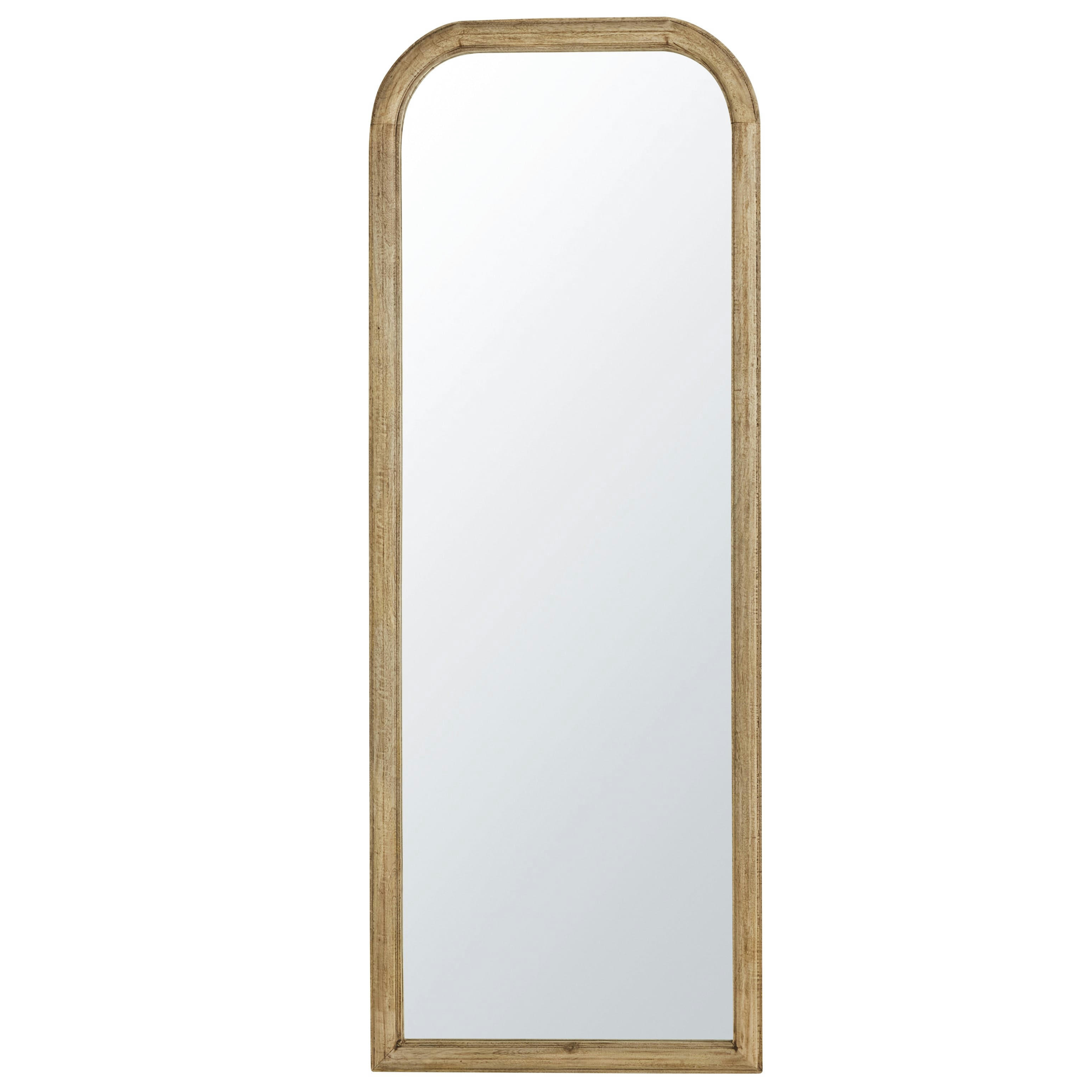FAKI - Grand miroir rectangulaire en bois de manguier 60x162
