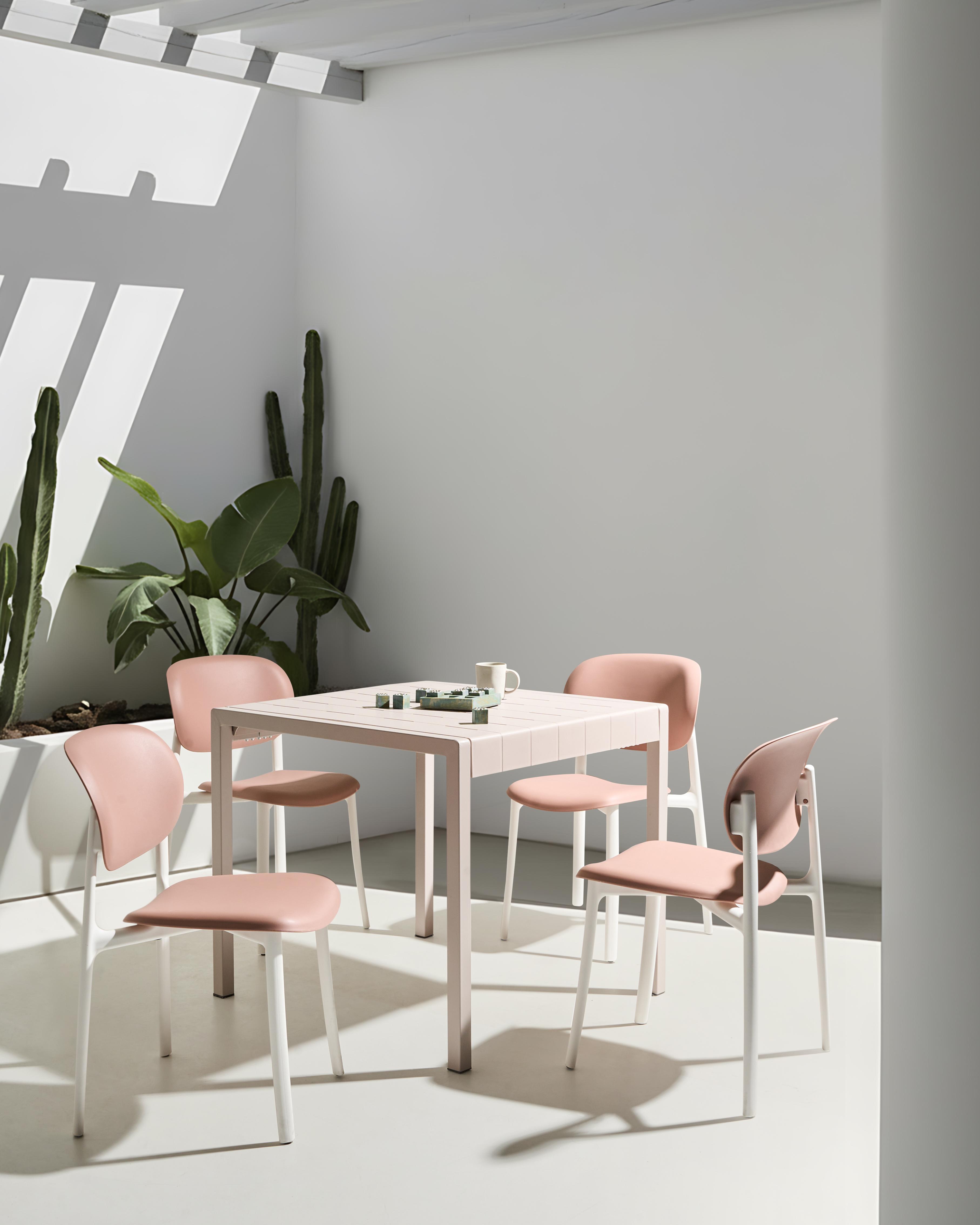 Set of 4 Garden Chairs MUSANO Pastel Pink