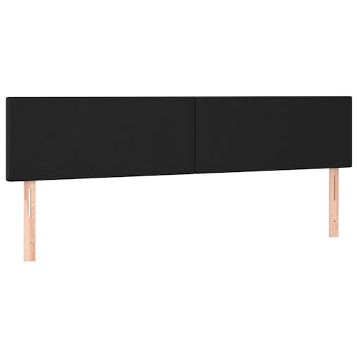 NNEVL LED Headboard Black 160x5x78/88 cm Faux Leather